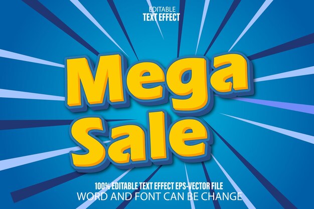 Mega Venta Efecto De Texto Editable Estilo Degradado Plano