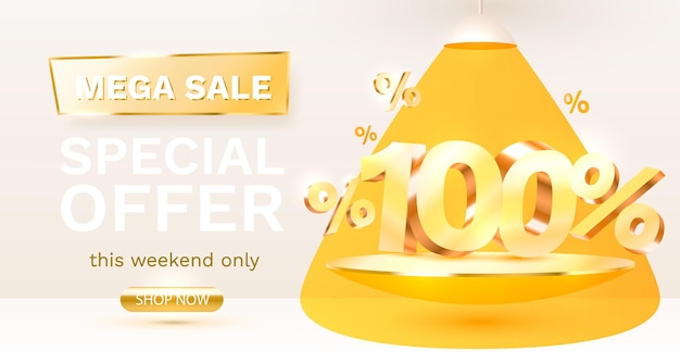 Mega venta oferta especial 100 podio de escenario por ciento escena de podio de escenario con fondo de elemento de decoración de premios