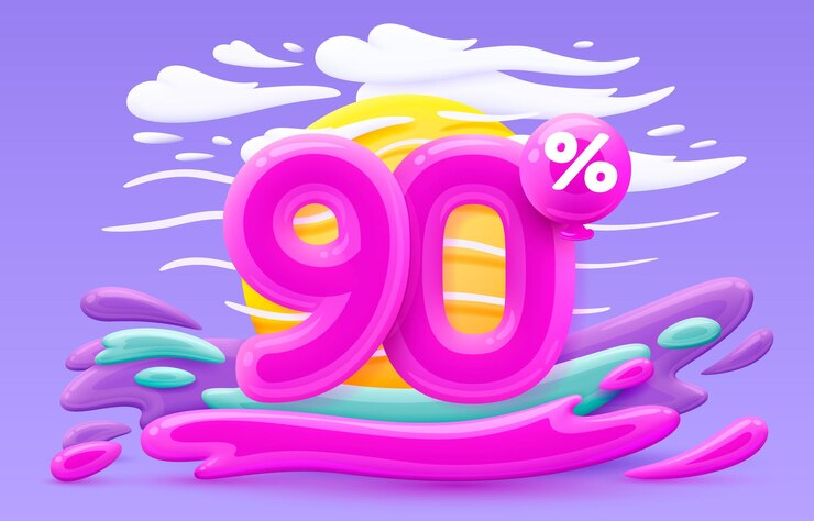Vector mega venta oferta especial etapa podio por ciento 90 simmer time estilo de vida happy banner travel vector