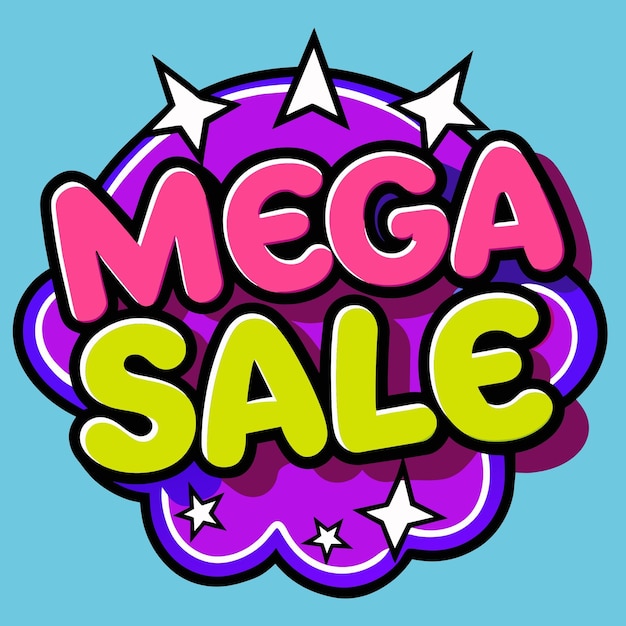 Mega venta de palabras al estilo de los cómics