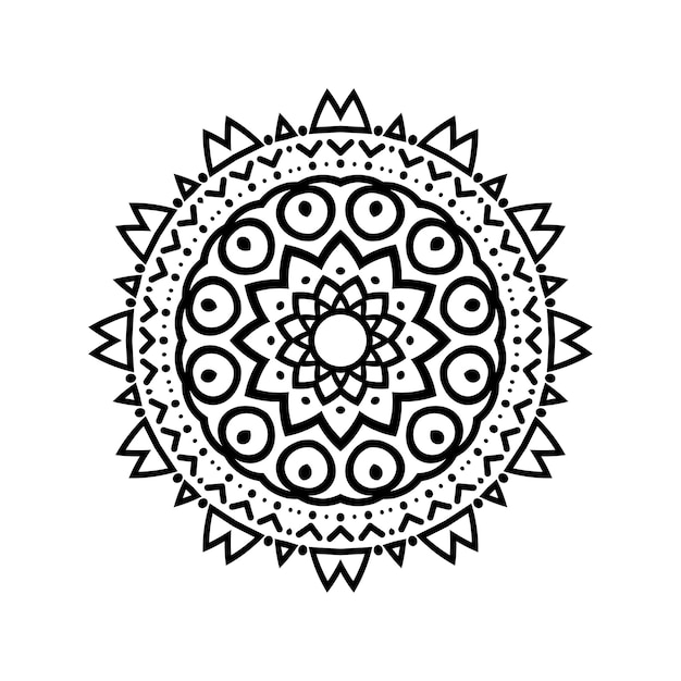 Vector mehndi estilo oriente ornamento tradicional diseño