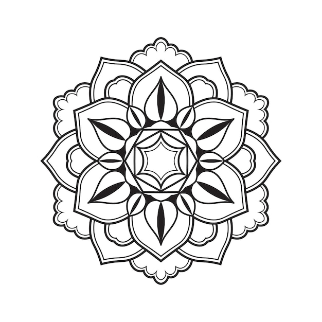 Mehndi indian henna tattoo vector mandala design patrón tradicional popular en india y pakistán