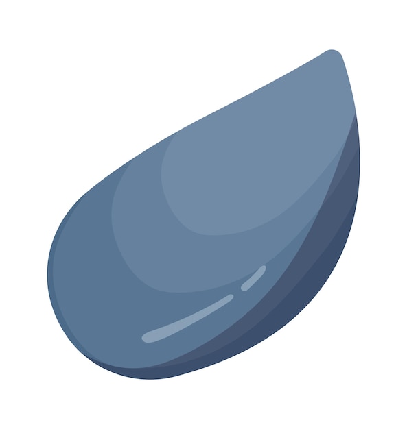 Mejillón de mar Icono de mariscos Ilustración vectorial