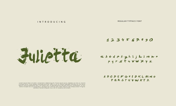 Mejor Alfabeto Pintura Pincel de belleza Escritura Logotipo Letras de fuente escritas a mano
