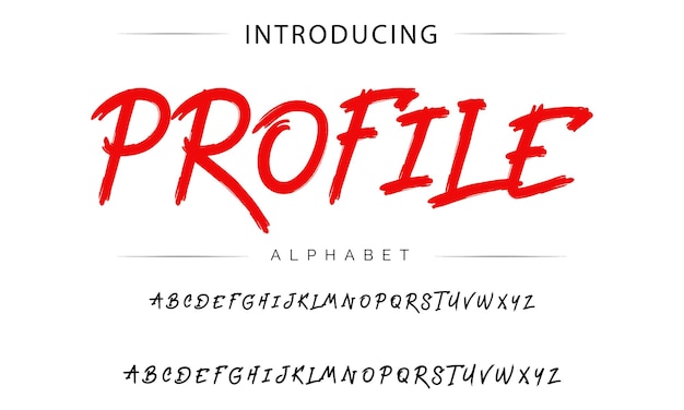 Mejor Alfabeto Pintura Pincel de belleza Escritura Logotipo Letras de fuente escritas a mano