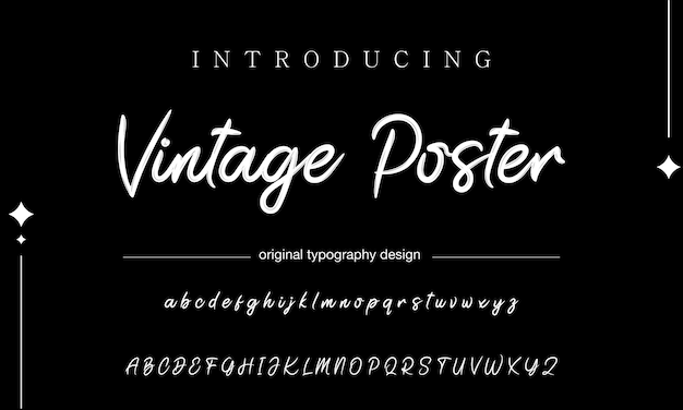 Mejor Alfabeto Pintura Pincel Belleza Script Logotipo Fuente letras manuscritas