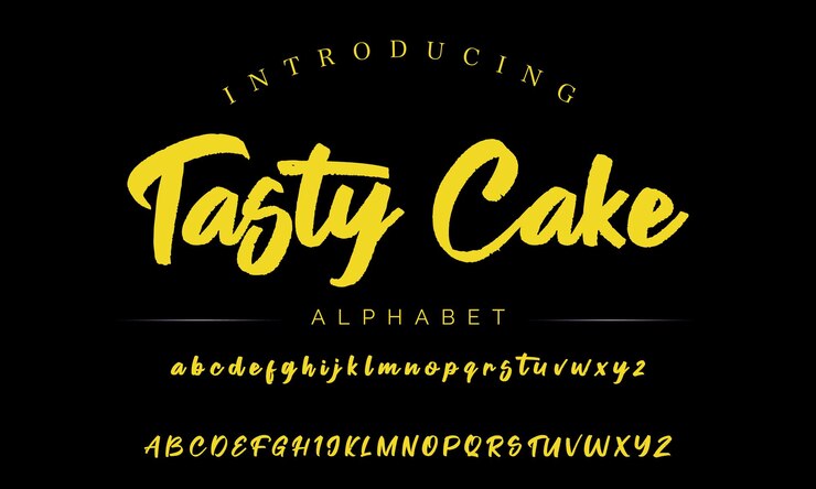 Vector mejor alfabeto pintura pincel belleza script logotipo fuente letras manuscritas