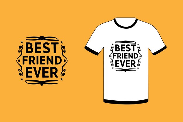 El mejor amigo de todos los tiempos, el diseño de la camiseta del día de la amistad, el ilustrador vectorial.