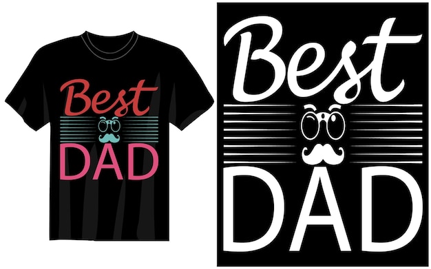 mejor camiseta de papá diseño único y vector