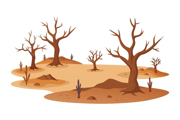 Vector mejor conjunto de colecciones vista aérea serenidad árboles biodiversidad aislada ilustración vectorial plana