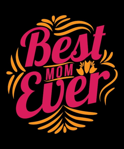 El mejor diseño de camiseta con estampado de caligrafía personalizado de mamá