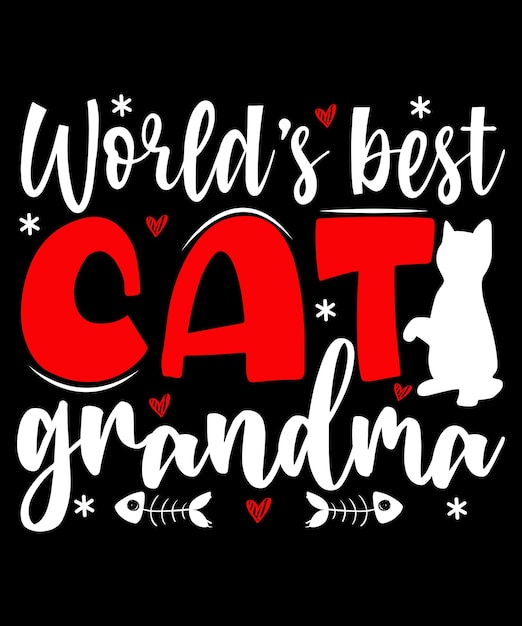 El mejor diseño de camiseta del gato de la abuela del gato del mundo