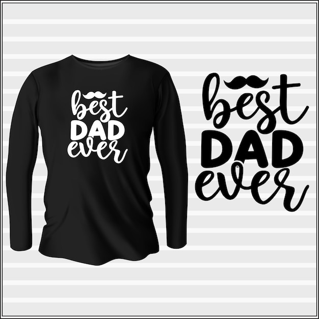 El mejor diseño de camiseta de papá con vector