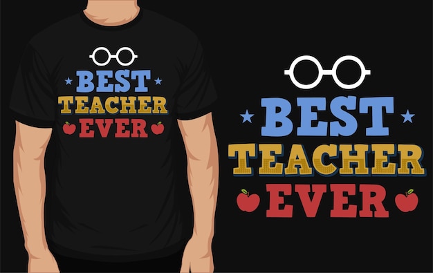 Vector el mejor diseño de camiseta de profesor