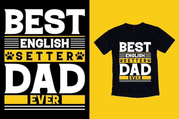 El mejor diseño de camiseta de tipografía de airedale terrier dad ever