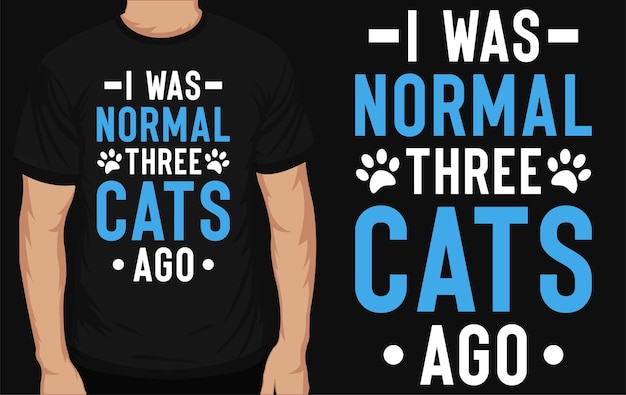 El mejor diseño de camiseta tipográfica de gatos.