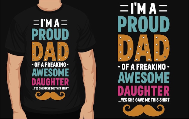El mejor diseño de camiseta tipográfica de papá o papá