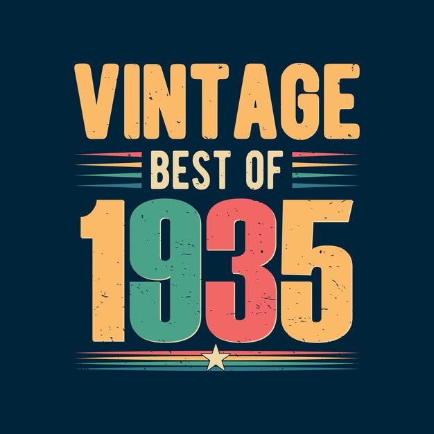 El mejor diseño de camiseta vectorial de 1935