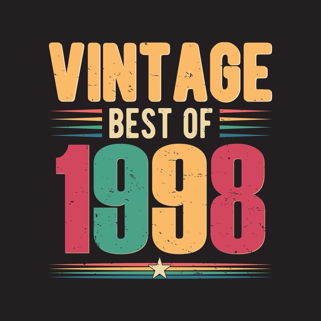 El mejor diseño de camiseta vectorial de 1998