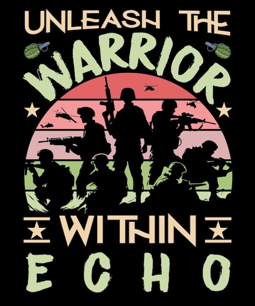 El mejor diseño de camiseta para veteranos del ejército