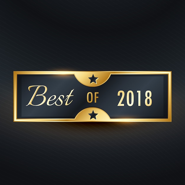 mejor diseño de la etiqueta premium dorada del año
