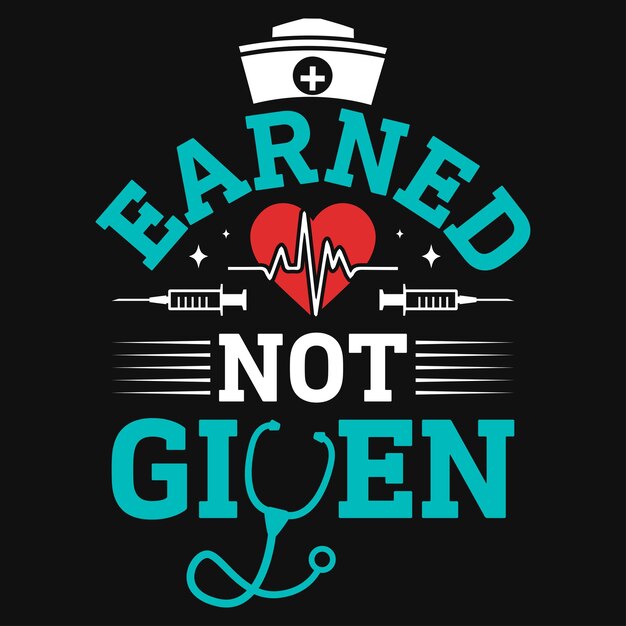 El mejor diseño impresionante de camiseta con gráficos o tipografía de enfermería