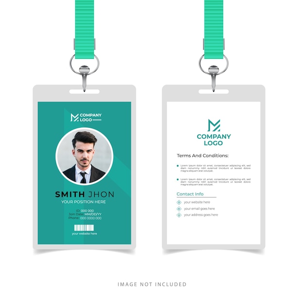 El mejor diseño moderno de la tarjeta de identificación del empleado