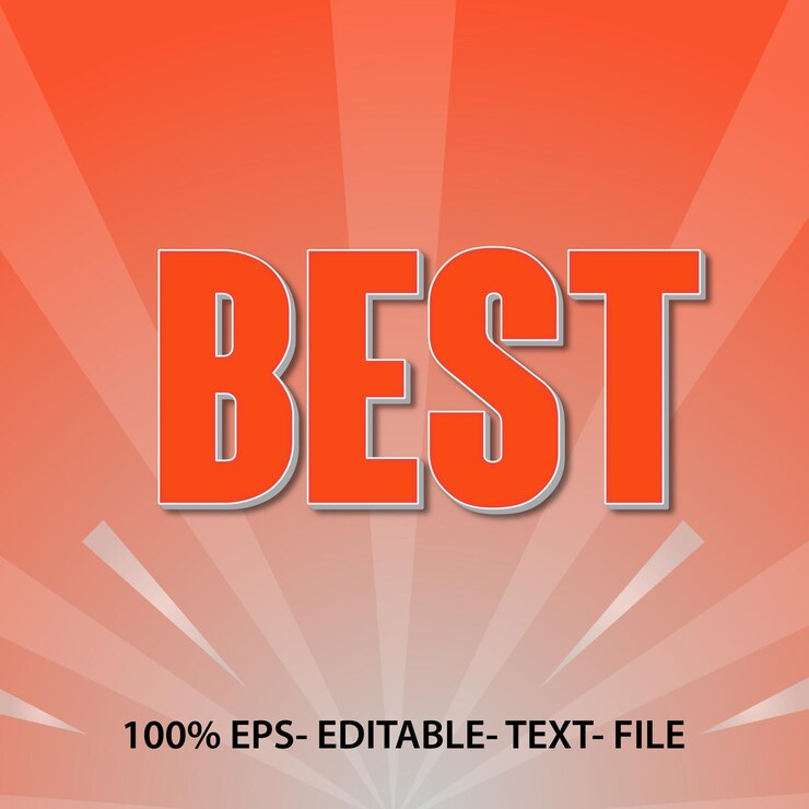 El mejor diseño de plantilla de efecto de estilo de texto editable
