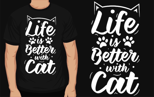 Mejor diseño tipográfico de camiseta de gato