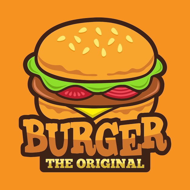 Vector mejor diseño de vector de logotipo de hamburguesa para diseño de franquicia en color