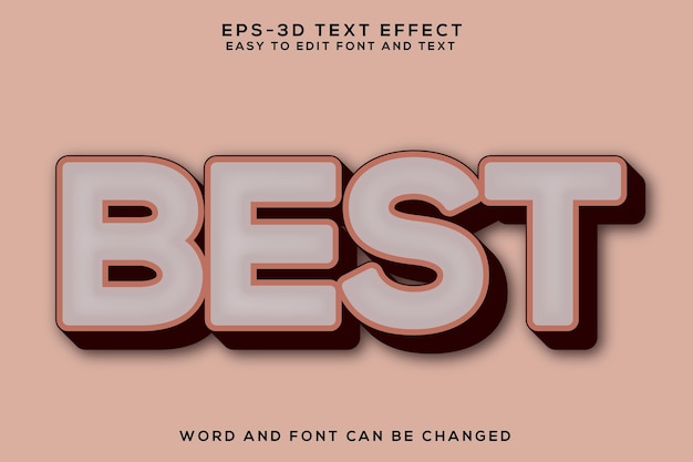 Mejor efecto de texto 3d