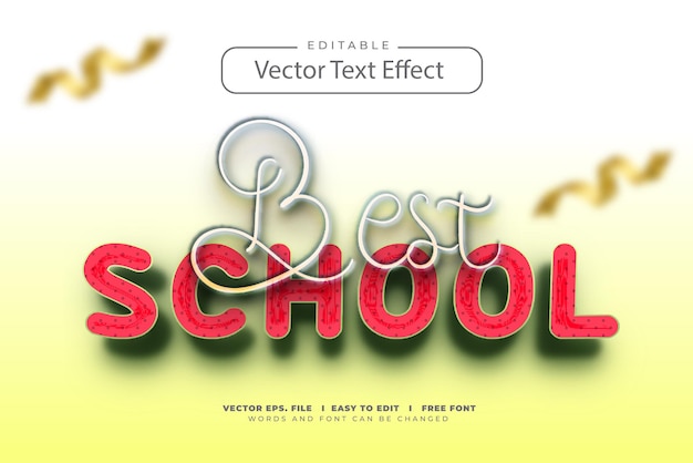 Mejor efecto de texto editable para la escuela