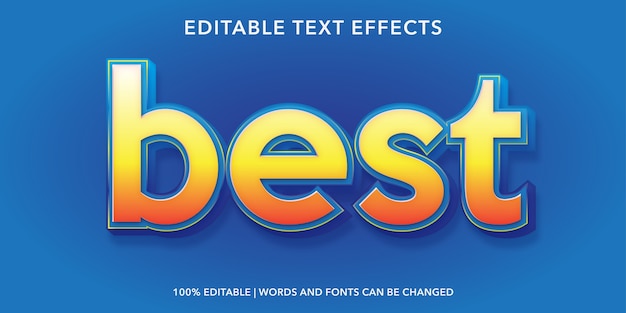Mejor efecto de texto editable de estilo 3d