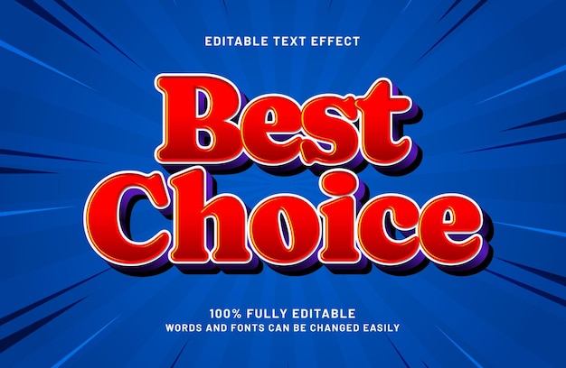 mejor elección efecto de texto editable en estilo de texto simple y moderno