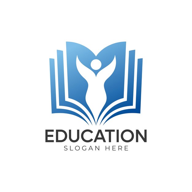 Mejor estudiante con el vector del logotipo del libro Template de diseño de concepto de diseño del logotipo de la educación Progreso y éxito del estudiante