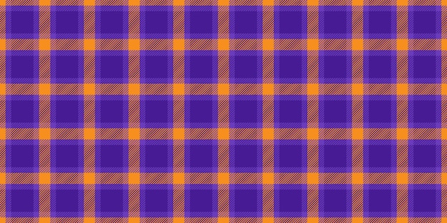 Mejor fondo de tartan comprobación patrón británico a cuadros sin costura tela Horizon textil textura vectorial en colores violeta y naranja