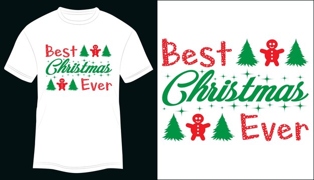 La mejor ilustración de Vector de diseño de camiseta de Navidad