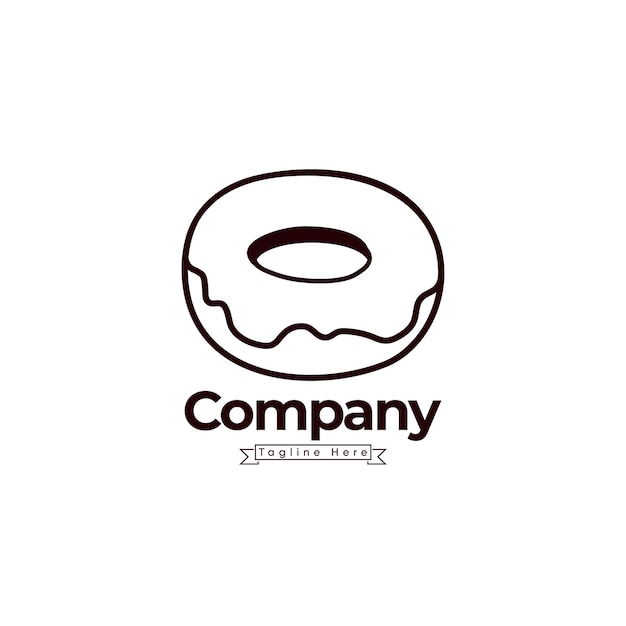 El mejor logotipo mínimo para donuts con un glaseado Donuts Vector Icon Logo Clip Art And Line Art