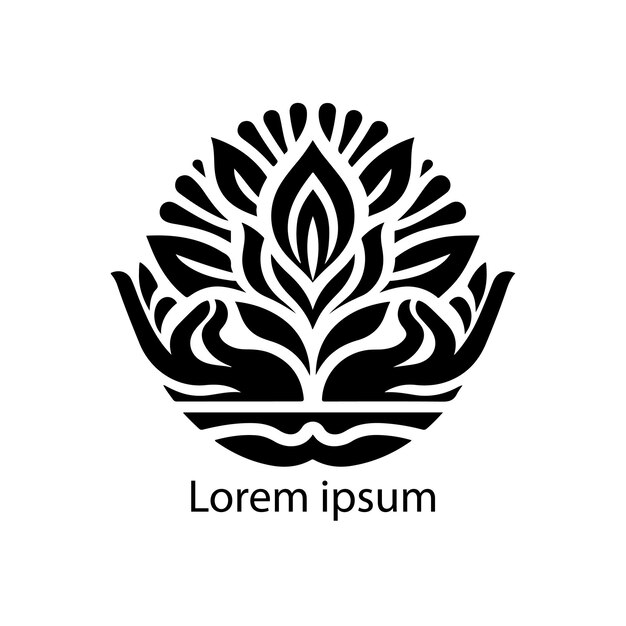 El mejor logotipo de yoga en blanco y negro