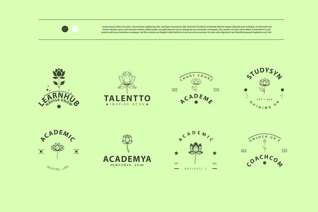 mejor Magnolia Logo pack tempalte diseño estilo clásico