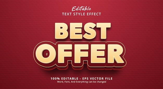 Mejor oferta efecto de texto editable