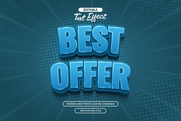 mejor oferta de efecto de texto editable