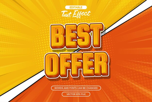 mejor oferta de efecto de texto editable