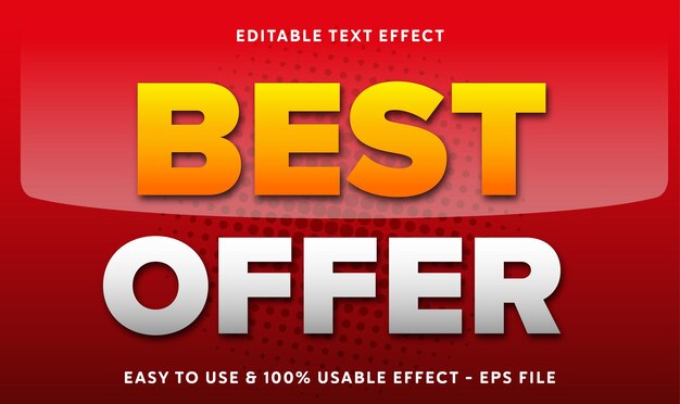 Mejor oferta plantilla de efecto de texto editable