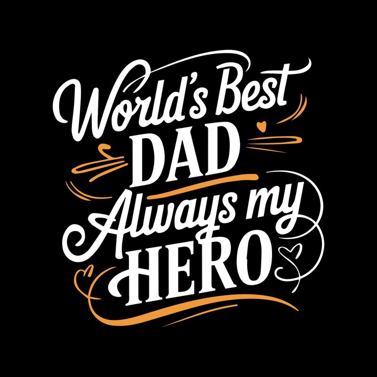 El mejor papá del mundo siempre mi héroe Día del Padre Tipografía Diseño de camiseta