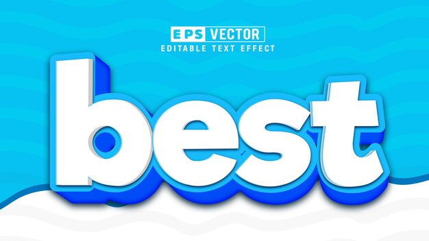 La mejor plantilla de vector de efecto de texto editable en 3d