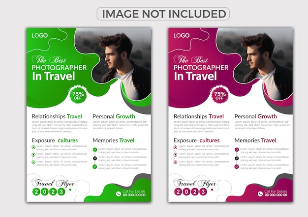 mejor plantilla de volante de viaje de fotógrafo