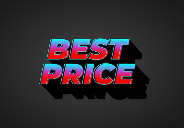 Mejor precio Efecto de texto en aspecto 3D con color llamativo