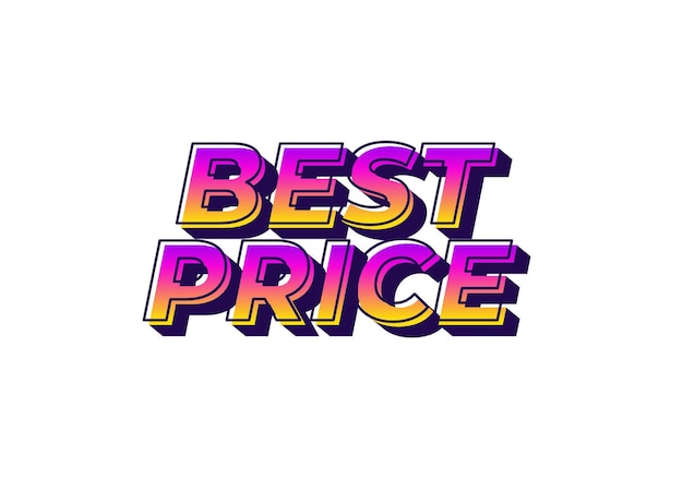 Mejor precio Efecto de texto en aspecto 3D con color llamativo