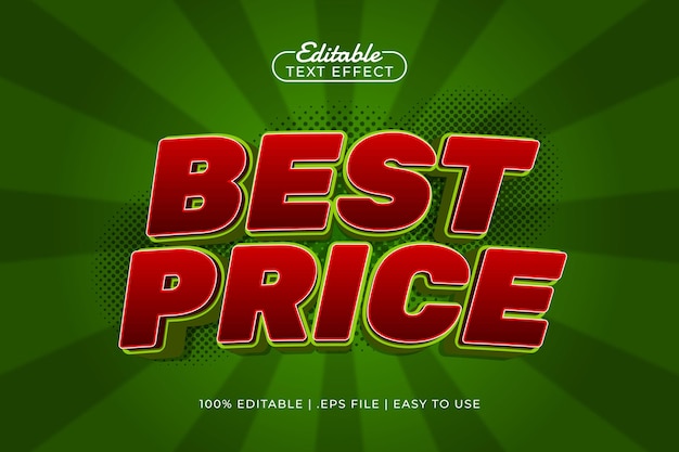 mejor precio efecto de texto editable con un estilo de texto promocional y de venta